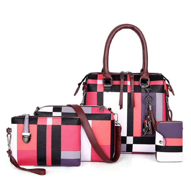New 4pcs/Set Women Composite Bags High Quality Ladies Purses and Handbags Female PU Leather Shoulder Messenger Bags Tote Bag