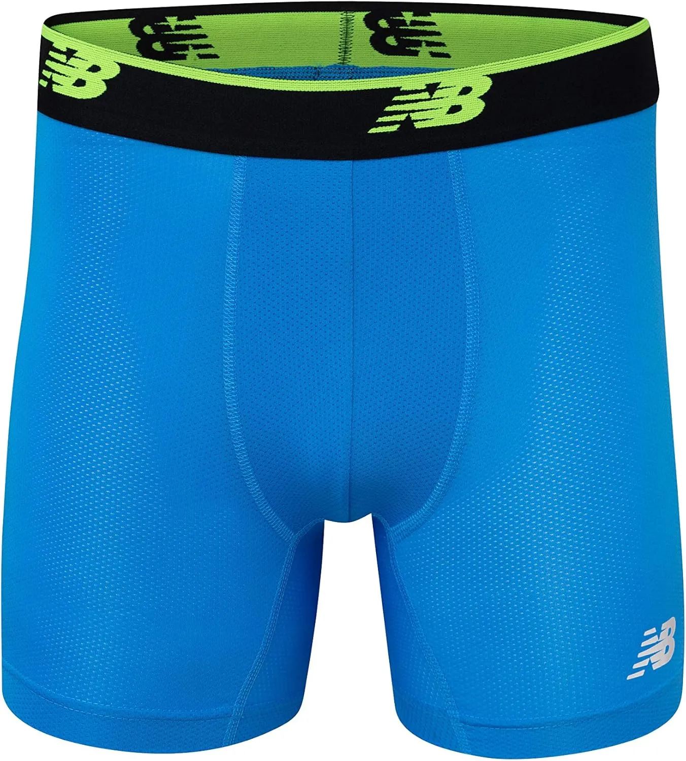 New Balance Men's No Fly Boxer Brief Underwear with Jacquard Waistband, Breathable Lightweight, Moisture Wicking (3 Pack)