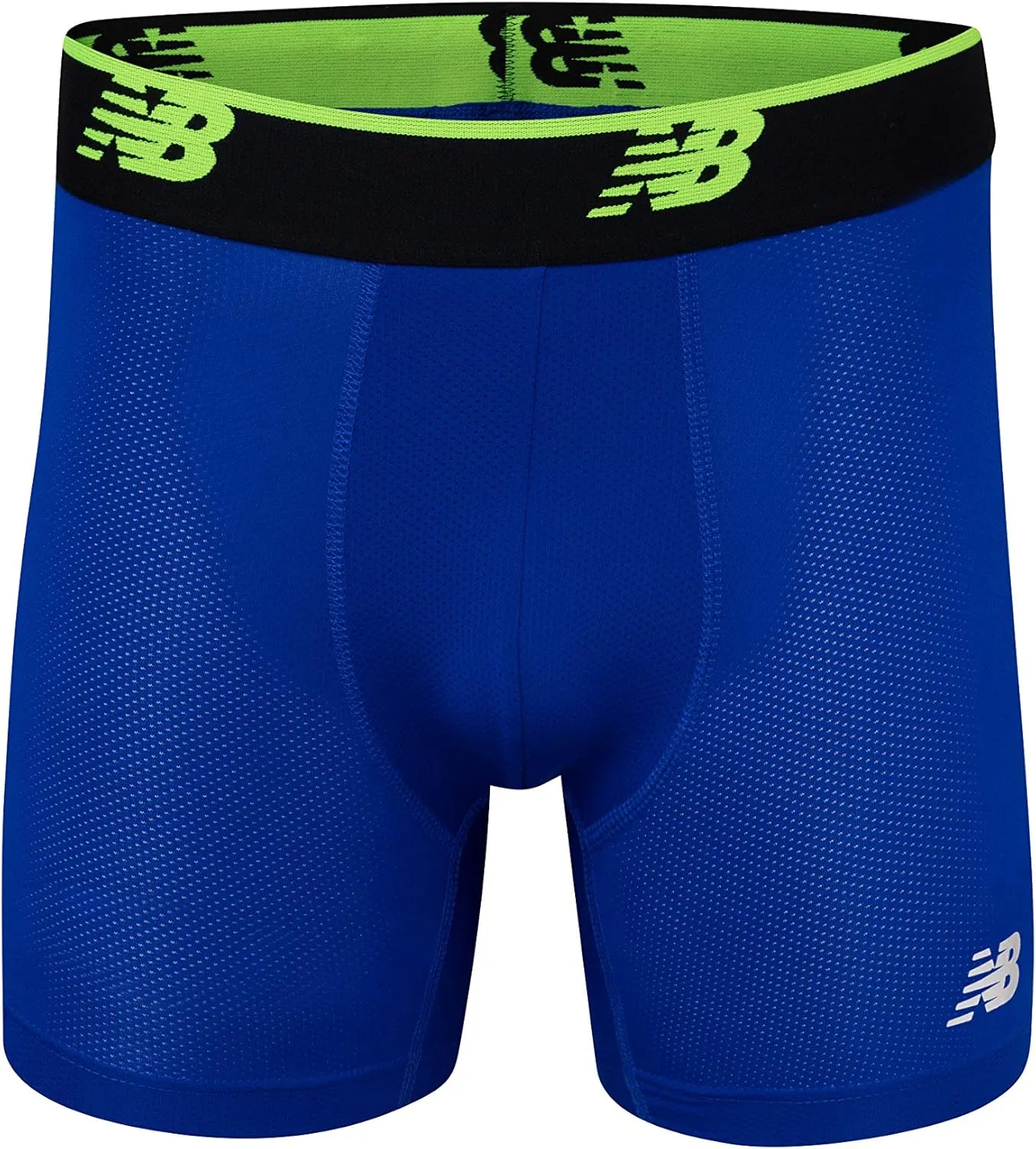 New Balance Men's No Fly Boxer Brief Underwear with Jacquard Waistband, Breathable Lightweight, Moisture Wicking (3 Pack)
