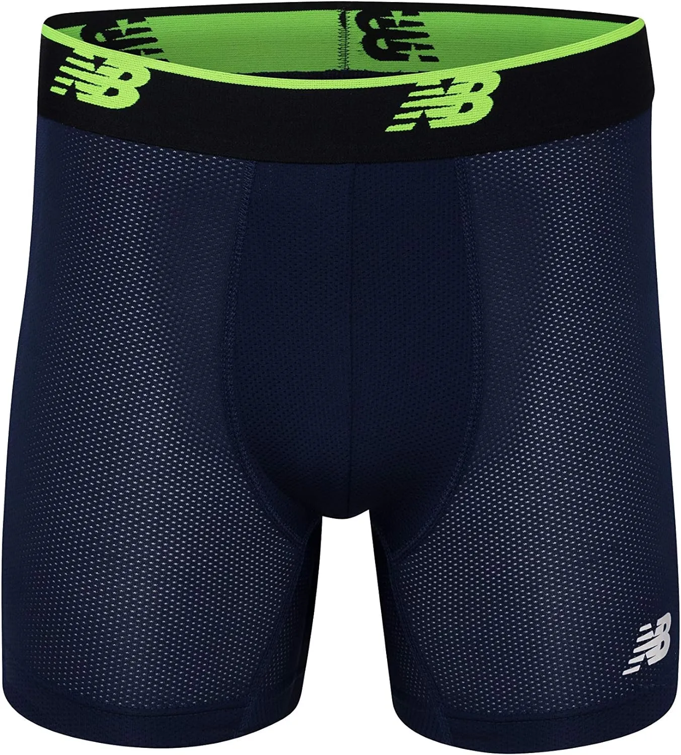New Balance Men's No Fly Boxer Brief Underwear with Jacquard Waistband, Breathable Lightweight, Moisture Wicking (3 Pack)