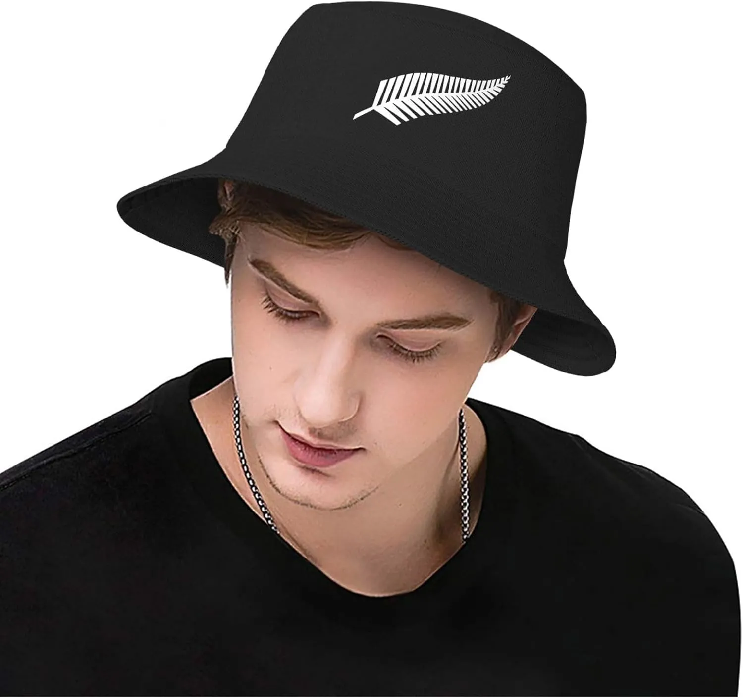 New Zealand Maori Fern Bucket HatUnisex Packable Outdoor Fashio Sunshade Fisherman Hat