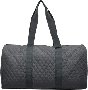 NGIL Quilted Weekend Travel Overnight 20" Large Duffle Bag 2018 Spring Collection (Solid Grey)