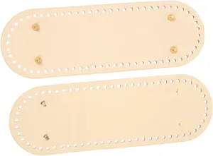 NOLITOY 2Pcs Leather Handbag Weaving Base Crochet Bag Bottom for Handmade Purse Tote Making for Crochet Bag Projects