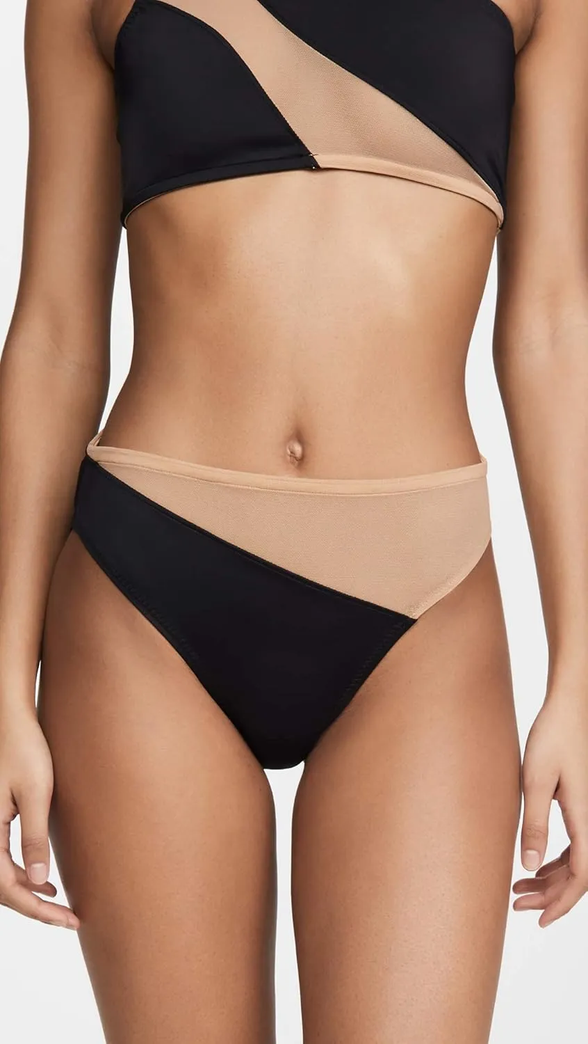 Norma Kamali Women's Snake Mesh Bikini Bottoms