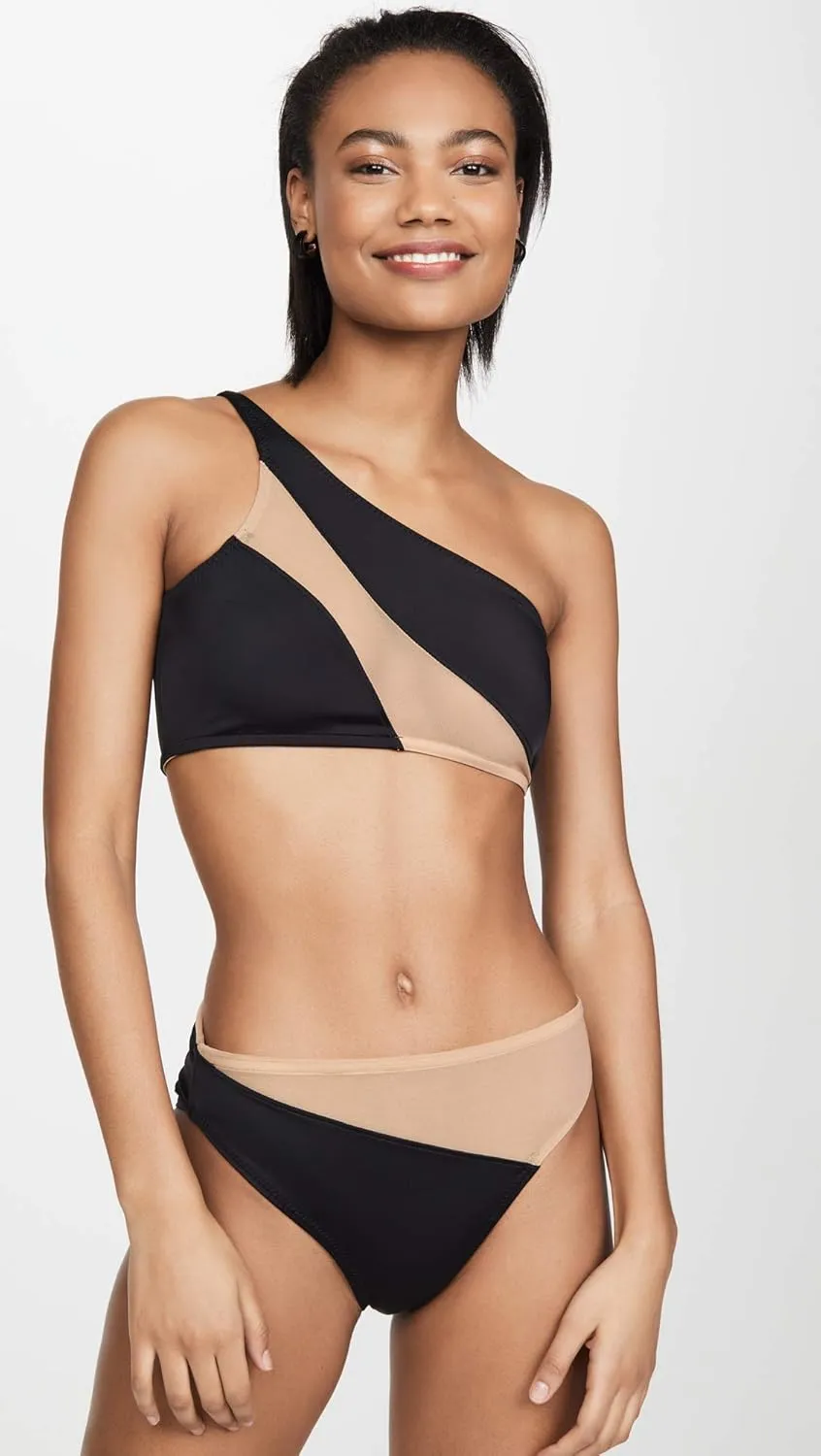 Norma Kamali Women's Snake Mesh Bikini Bottoms