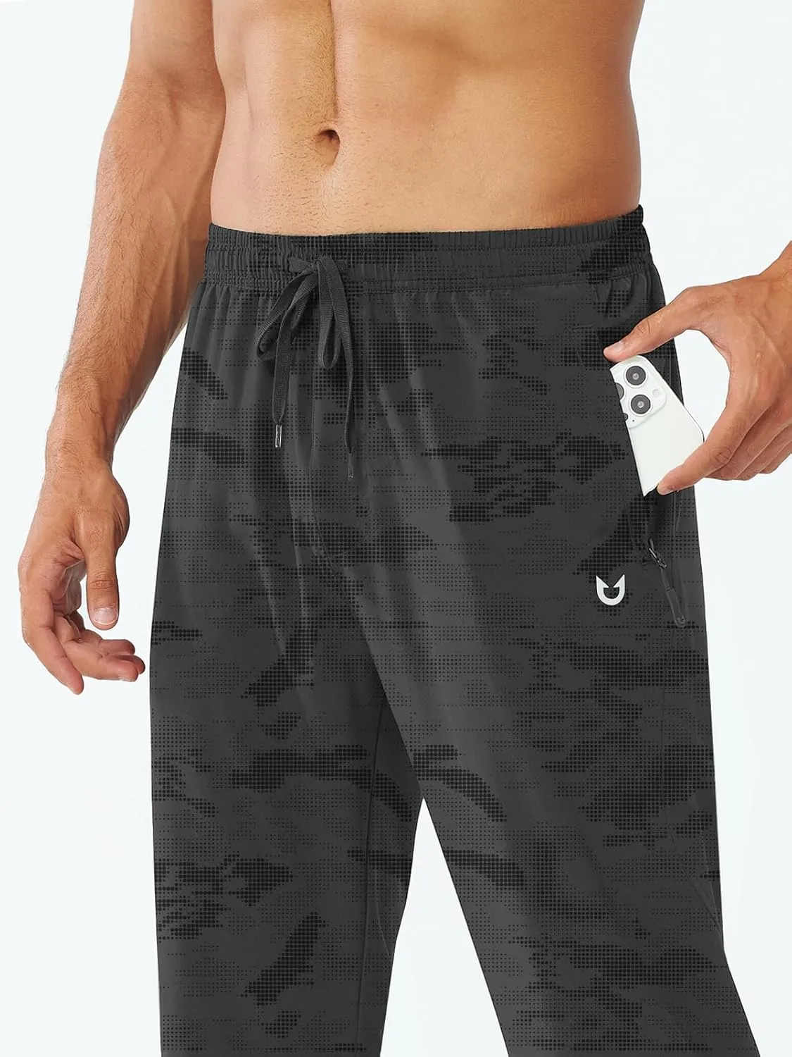 NORTHYARD Men's Athletic Pants Running Workout Joggers Lightweight Gym Jogging Track Casual Sweatpants with Zipper Pockets