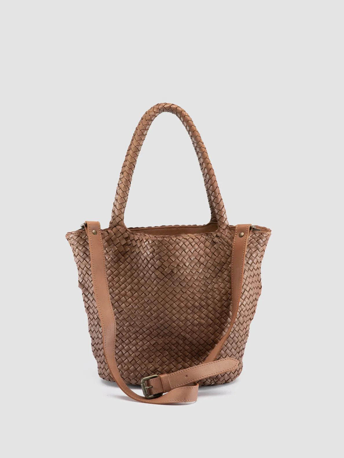 OC CLASS 072 - Brown Leather Shoulder Bag
