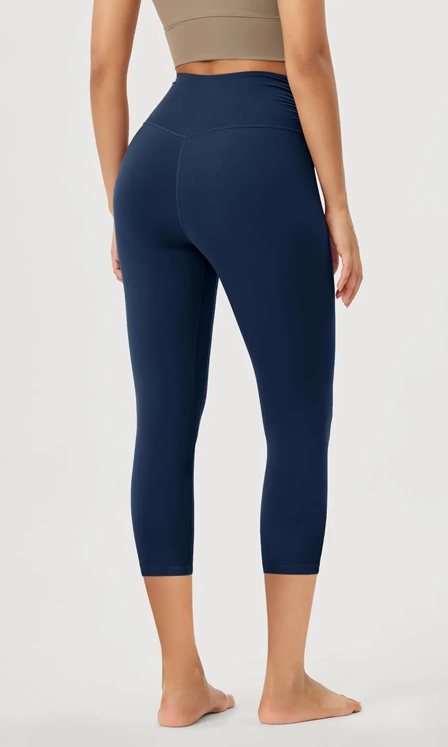 ODODOS Women's Cross Waist Yoga Leggings with Inner Pocket, 23"/25"/28" Gathered Crossover Workout Yoga Pants