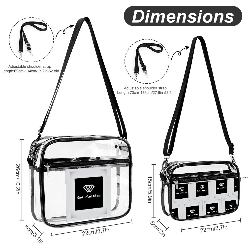 OPM BLACK INIGNIA Transparent satchel set Two piece  2024 New