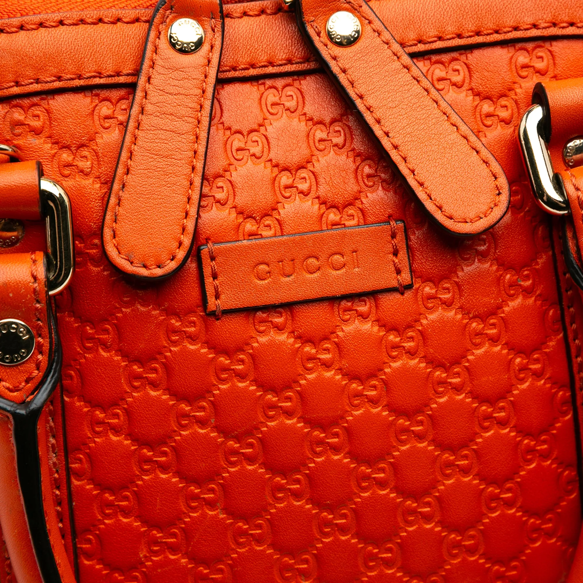 Orange Gucci Mini Microguccissima Dome Satchel