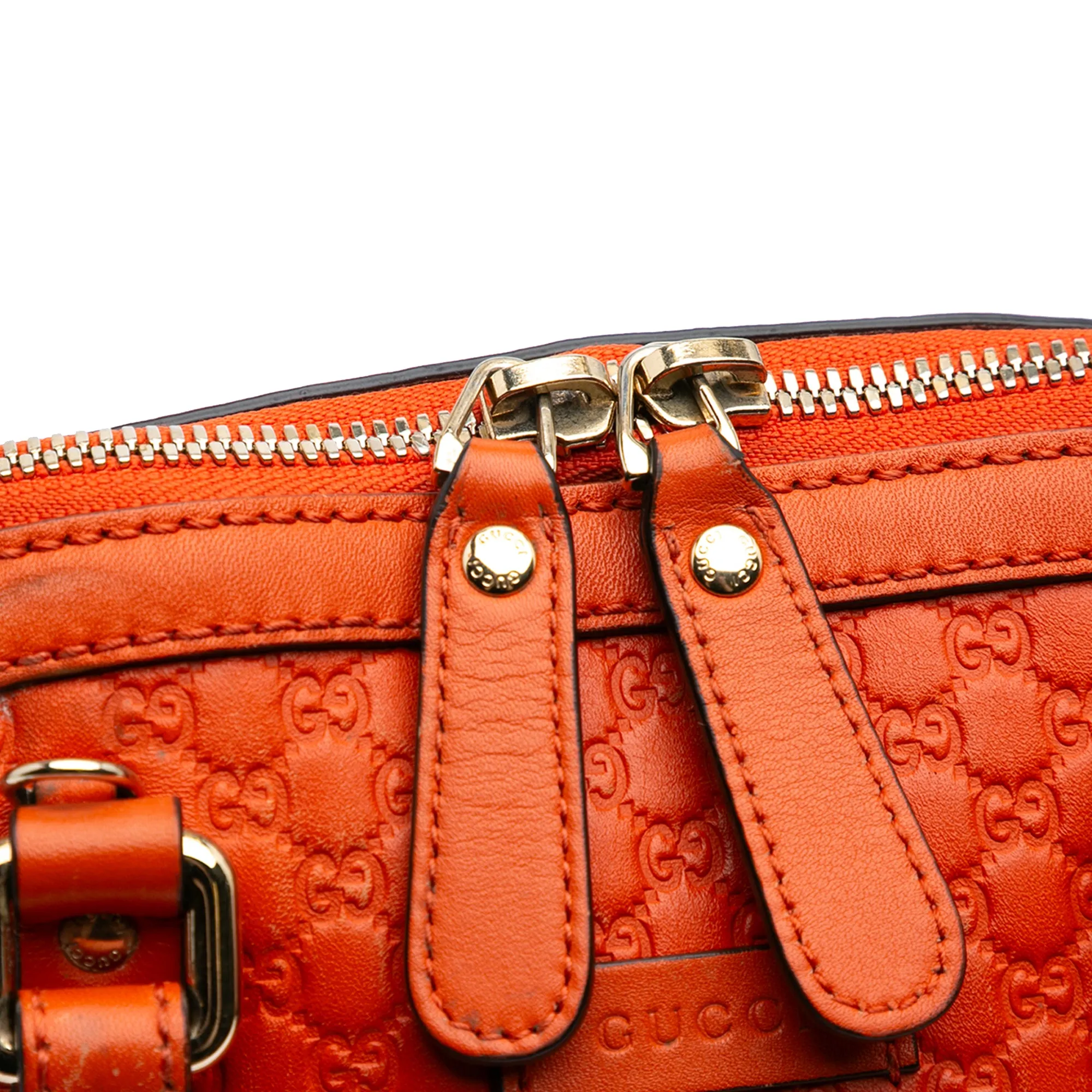 Orange Gucci Mini Microguccissima Dome Satchel