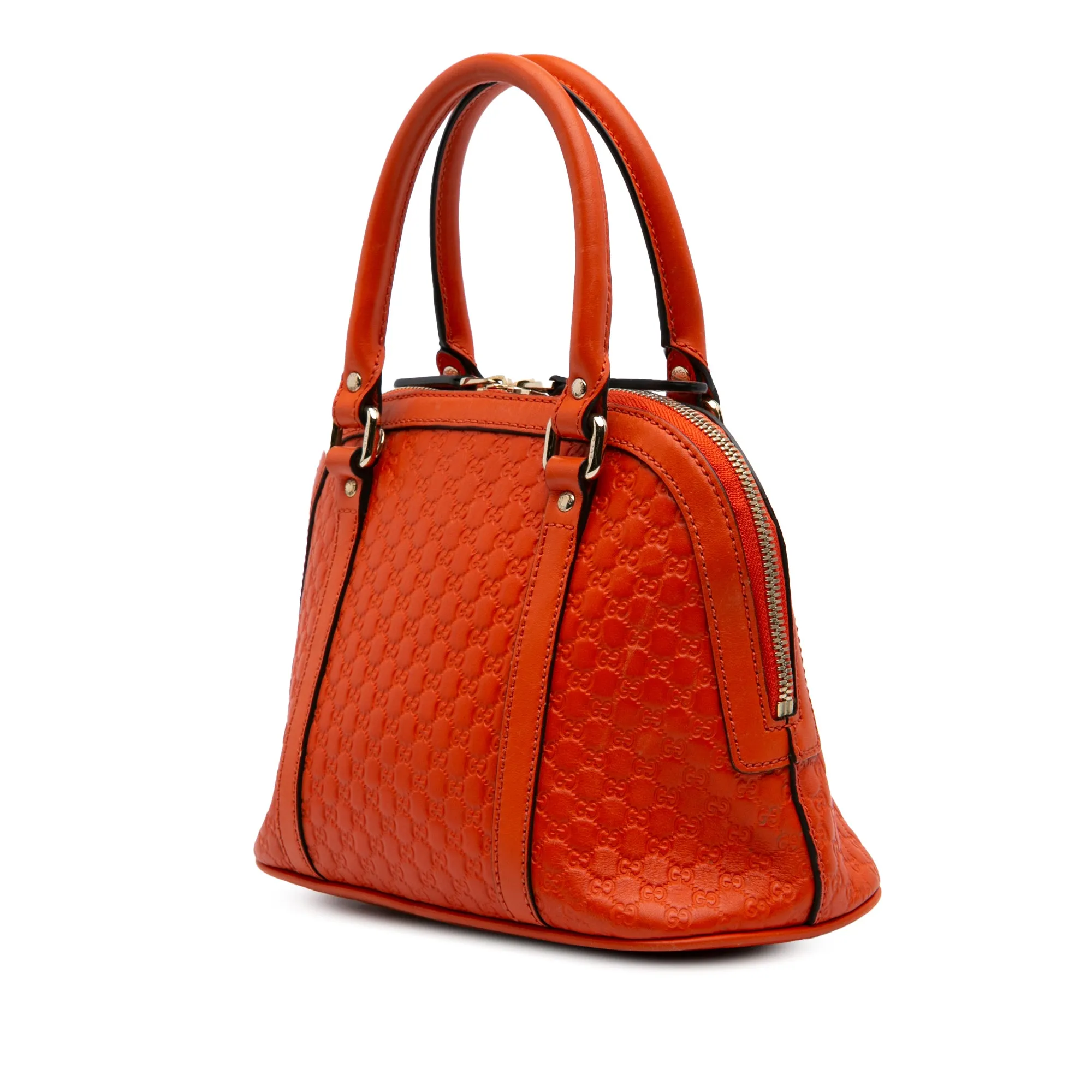 Orange Gucci Mini Microguccissima Dome Satchel