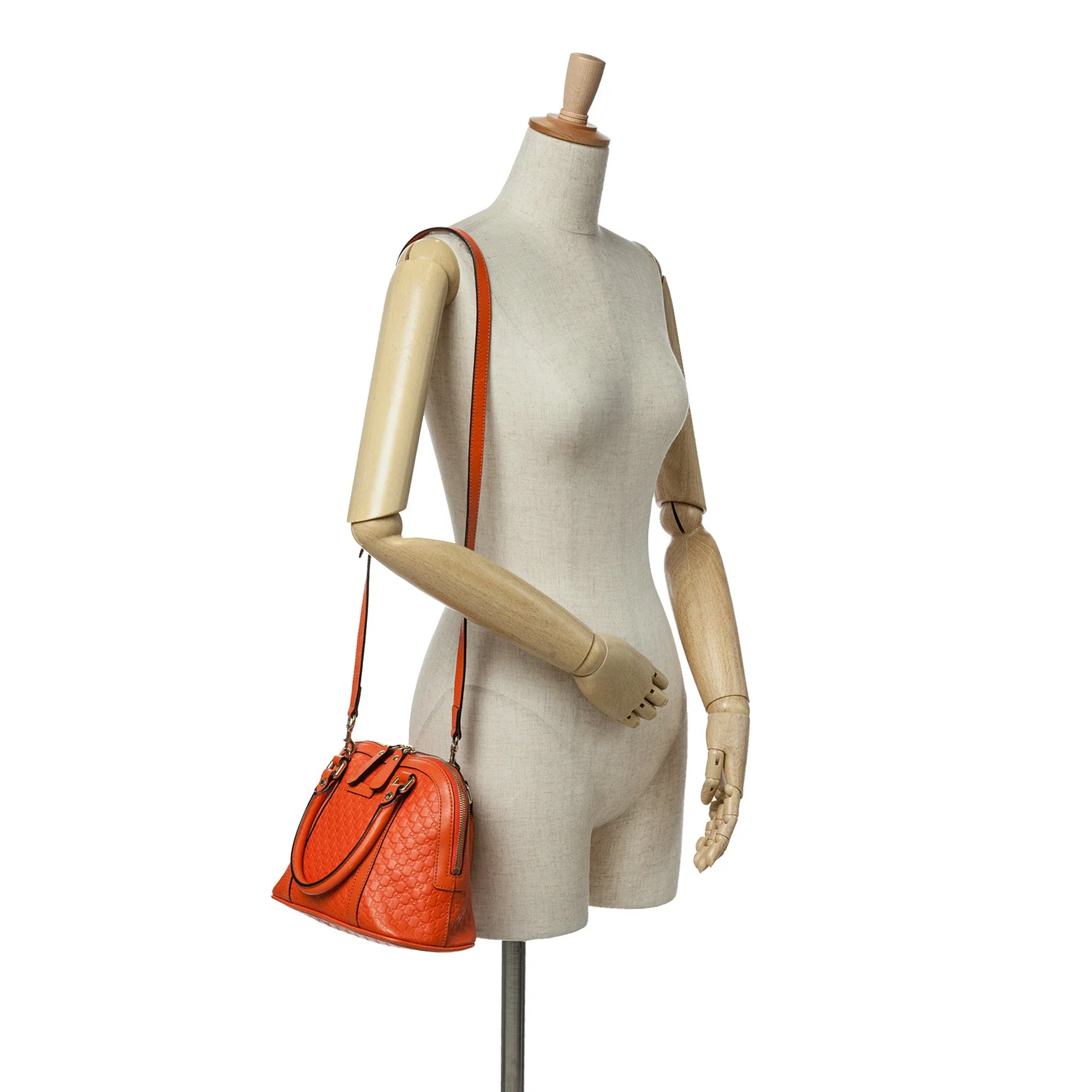 Orange Gucci Mini Microguccissima Dome Satchel