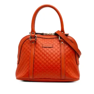 Orange Gucci Mini Microguccissima Dome Satchel