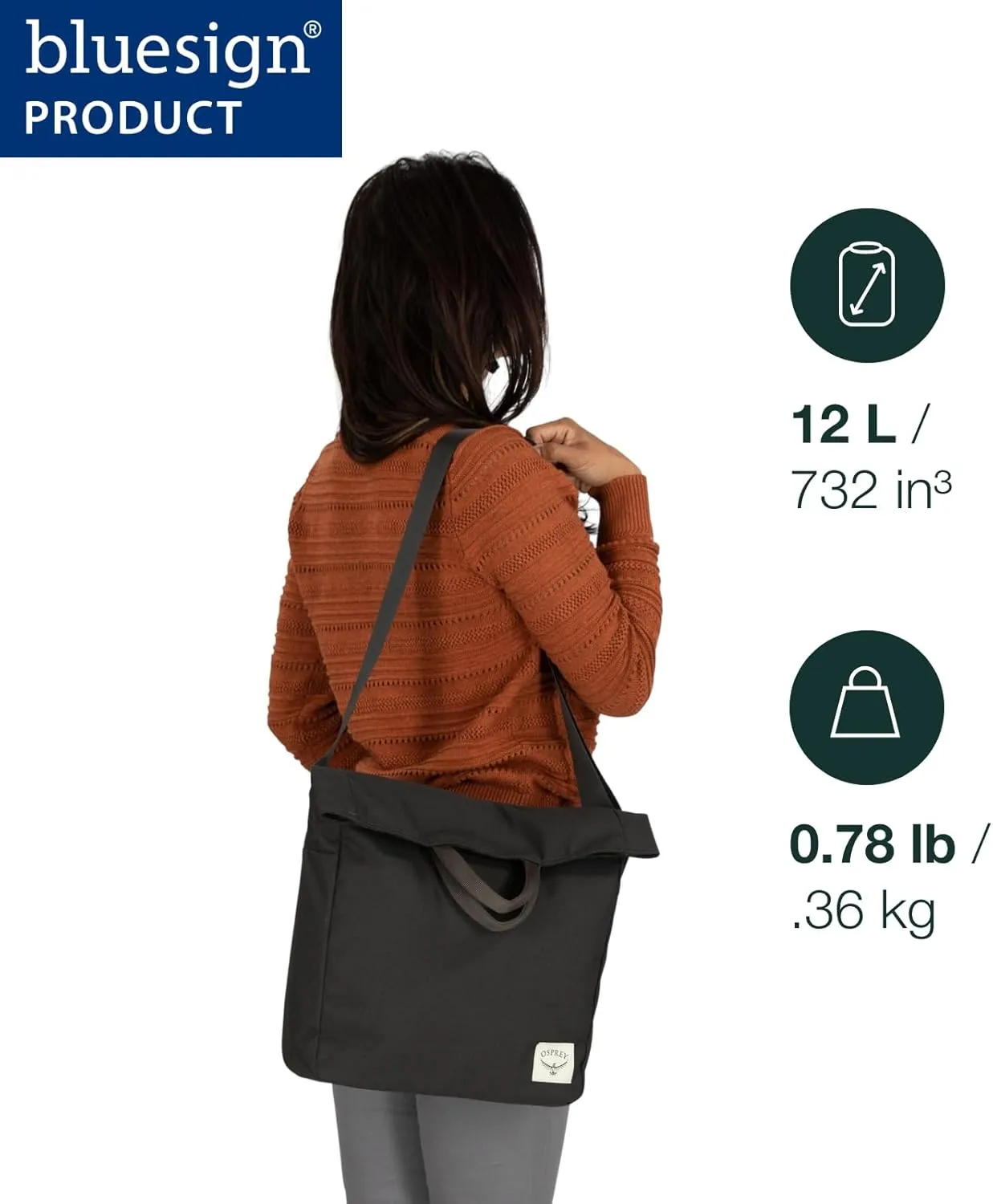 Osprey Arcane Crossbody Messenger Bag, Stonewash Black