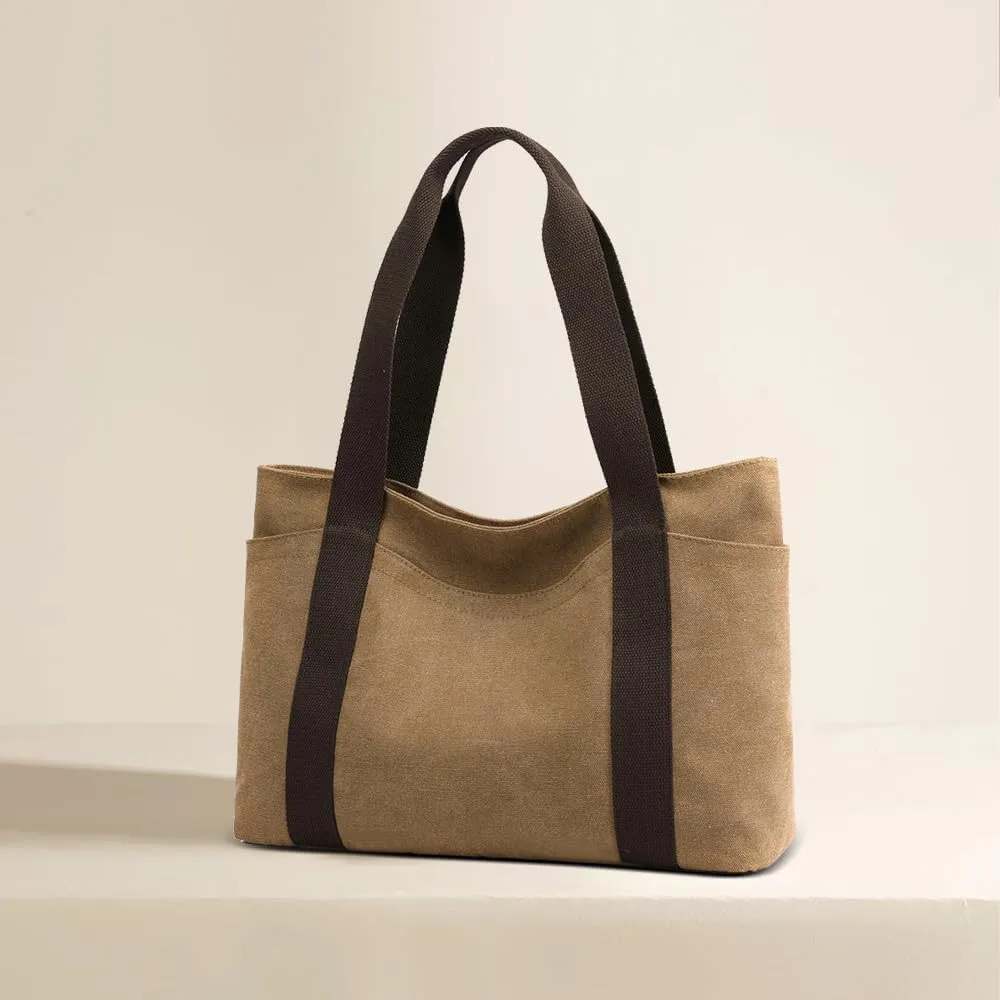 Oversize Canvas Women Weekender Bag Shopper Handbag Travel Purse Shoulder Work Travel Tote Bag for Women with Zipper