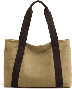 Oversize Canvas Women Weekender Bag Shopper Handbag Travel Purse Shoulder Work Travel Tote Bag for Women with Zipper