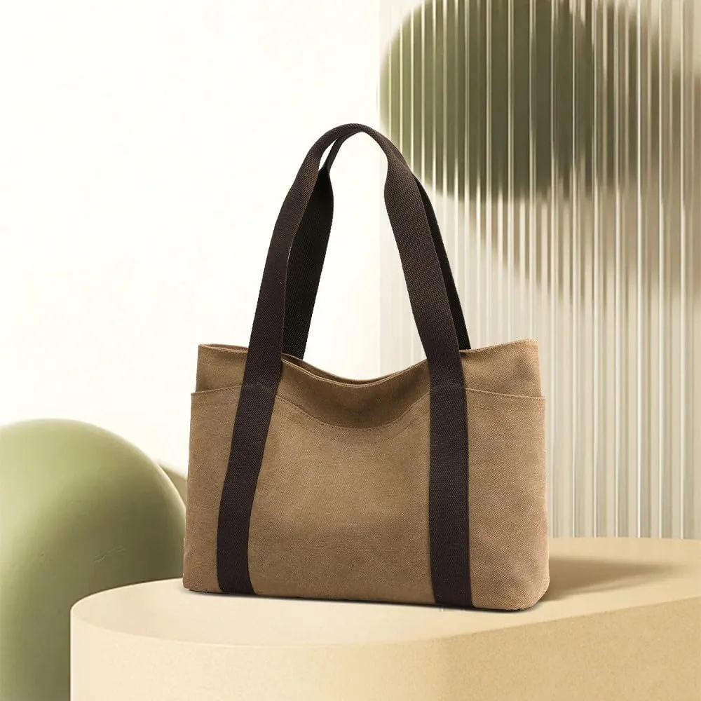 Oversize Canvas Women Weekender Bag Shopper Handbag Travel Purse Shoulder Work Travel Tote Bag for Women with Zipper