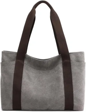 Oversize Canvas Women Weekender Bag Shopper Handbag Travel Purse Shoulder Work Travel Tote Bag for Women with Zipper