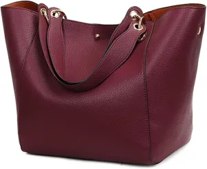 Pahajim Purses and Handbags for Women Large Capacity Work Tote Bag PU Leather Bucket Shoulder Bags Designer Satchel Hobo Bags