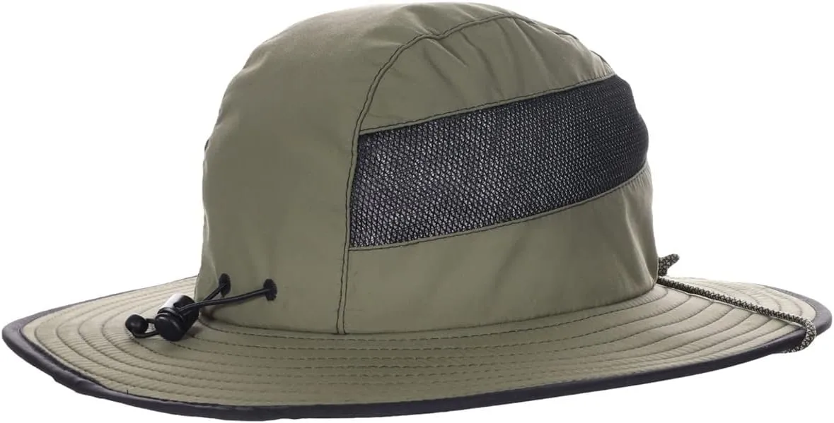 Panama Jack Men's Sun Hat - Nylon Boonie Bucket, Packable, 3 1/4" Big Brim, UPF 50  UVA/UVB Sun Protection