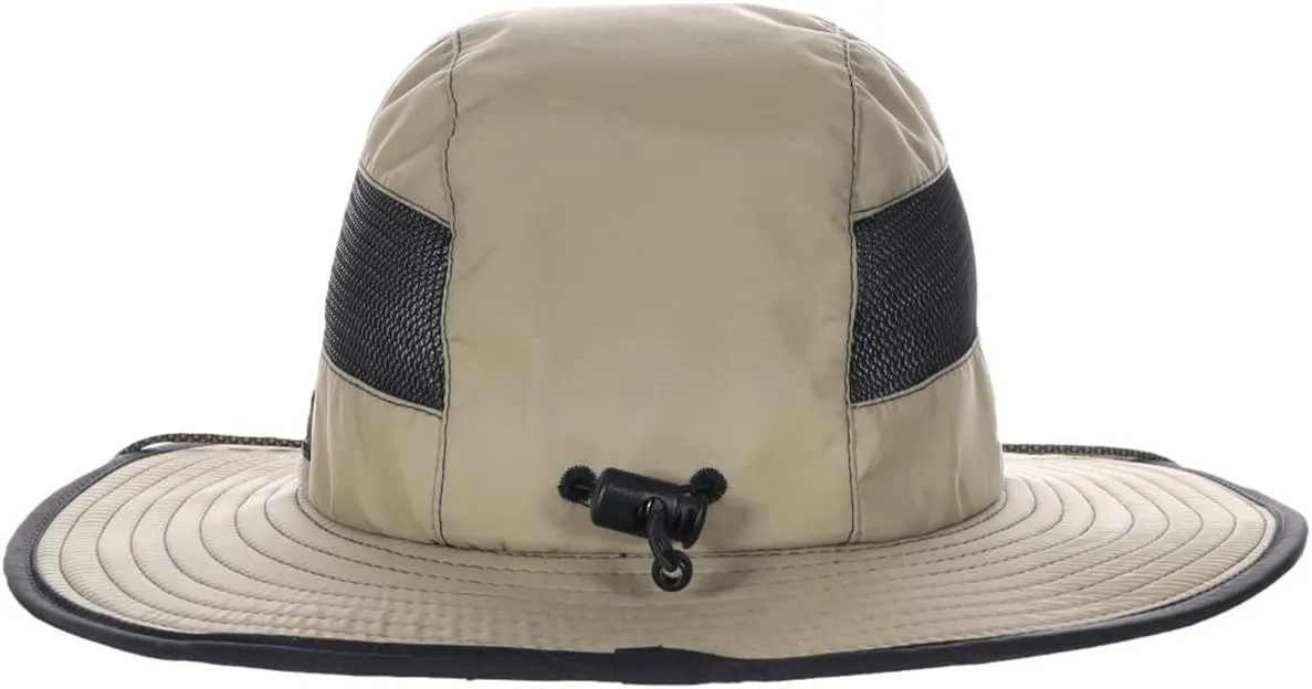 Panama Jack Men's Sun Hat - Nylon Boonie Bucket, Packable, 3 1/4" Big Brim, UPF 50  UVA/UVB Sun Protection