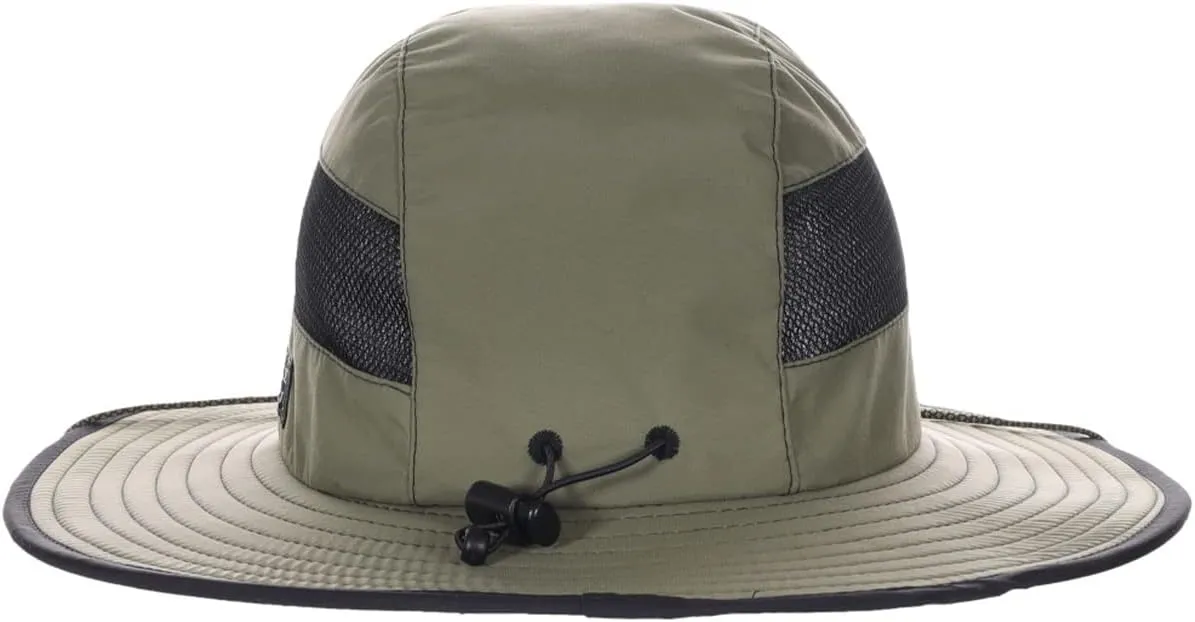 Panama Jack Men's Sun Hat - Nylon Boonie Bucket, Packable, 3 1/4" Big Brim, UPF 50  UVA/UVB Sun Protection