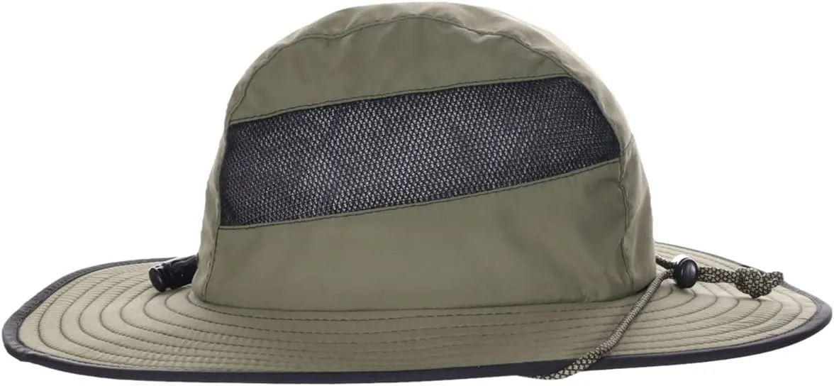 Panama Jack Men's Sun Hat - Nylon Boonie Bucket, Packable, 3 1/4" Big Brim, UPF 50  UVA/UVB Sun Protection