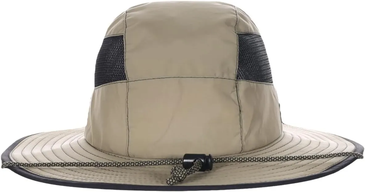 Panama Jack Men's Sun Hat - Nylon Boonie Bucket, Packable, 3 1/4" Big Brim, UPF 50  UVA/UVB Sun Protection