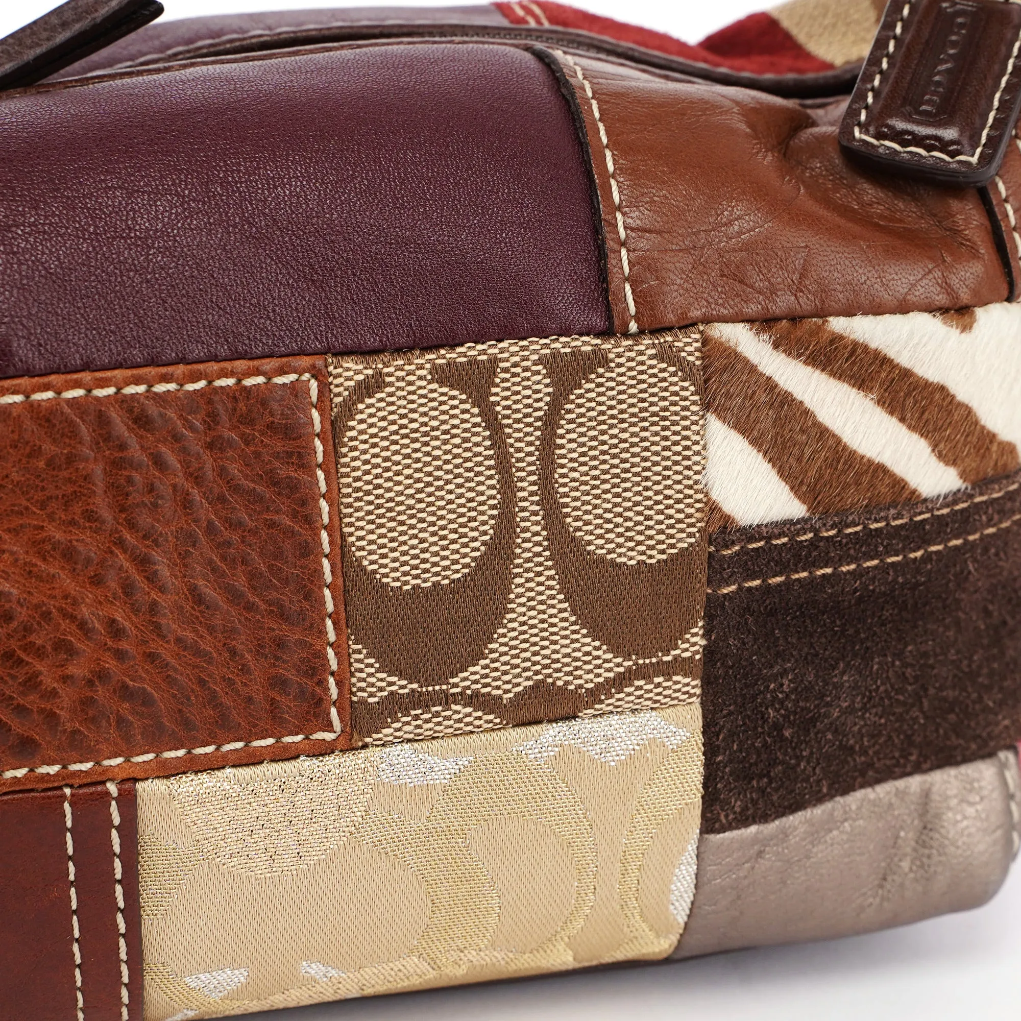 Patchwork Signature C Mini Hobo Bag