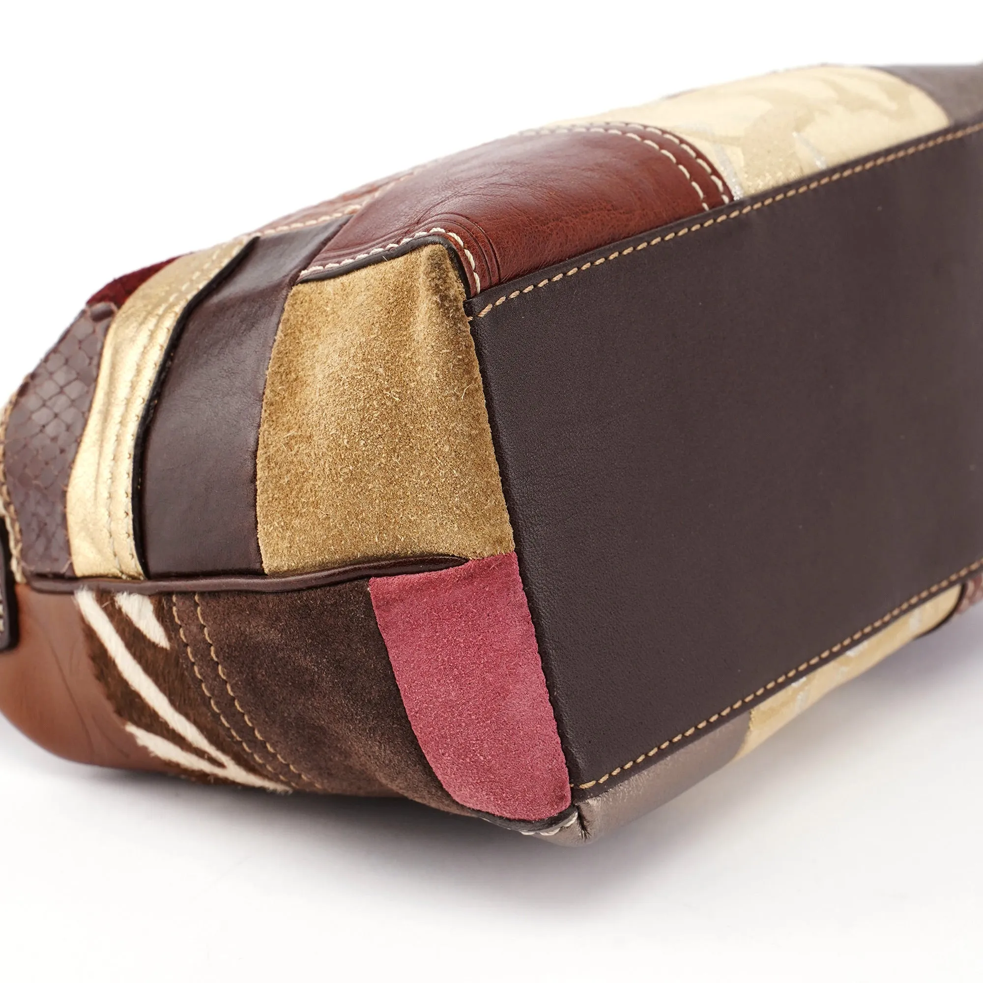 Patchwork Signature C Mini Hobo Bag
