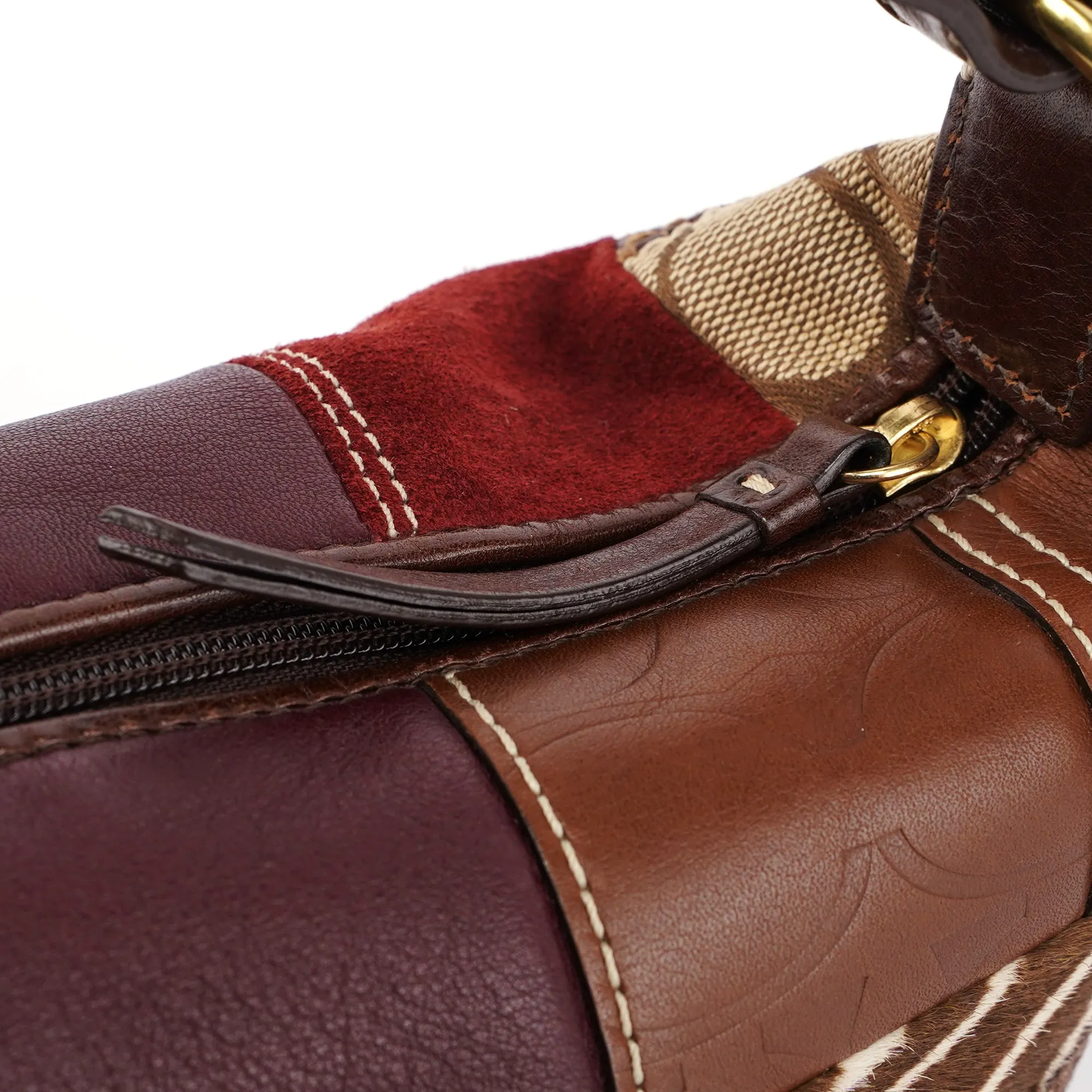 Patchwork Signature C Mini Hobo Bag
