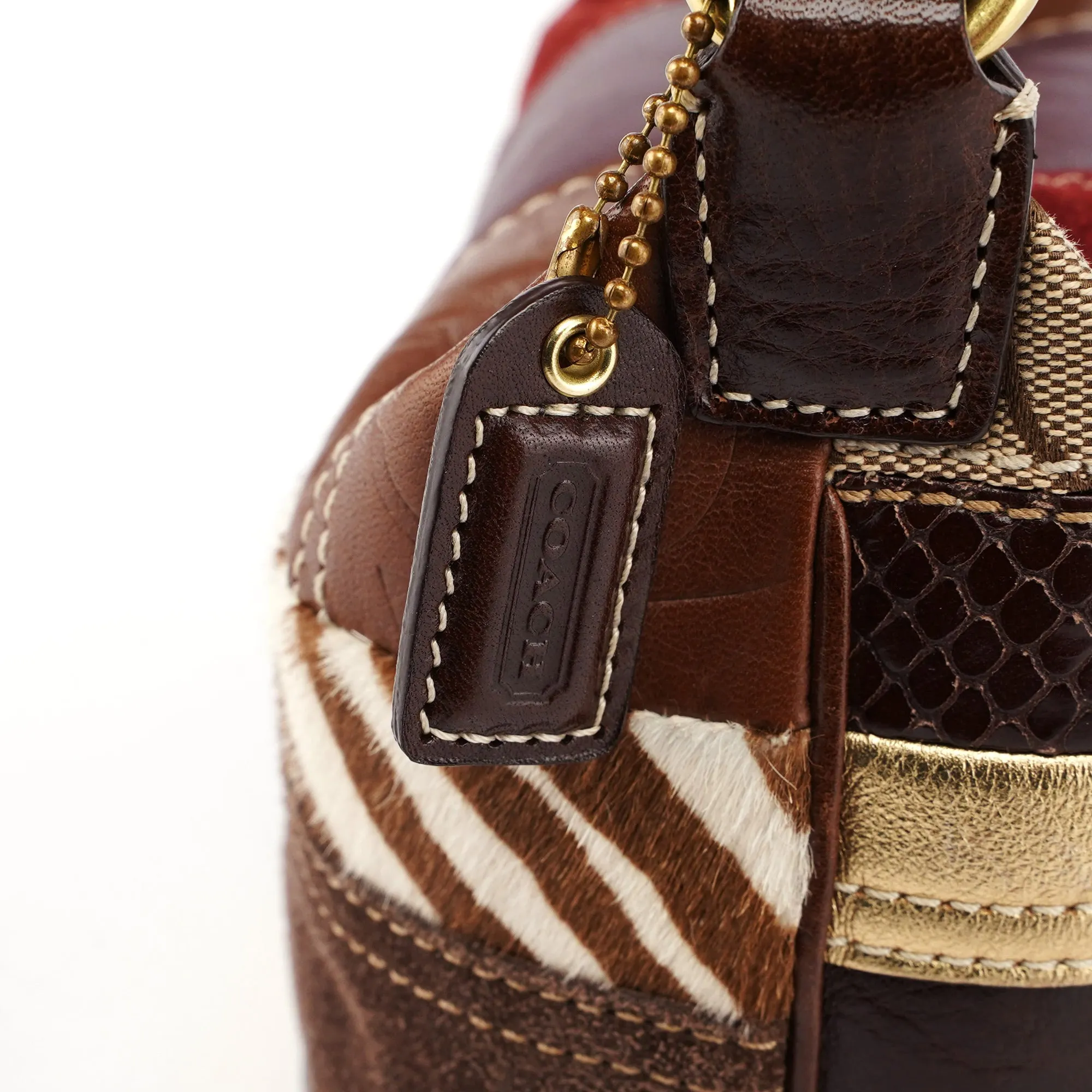 Patchwork Signature C Mini Hobo Bag