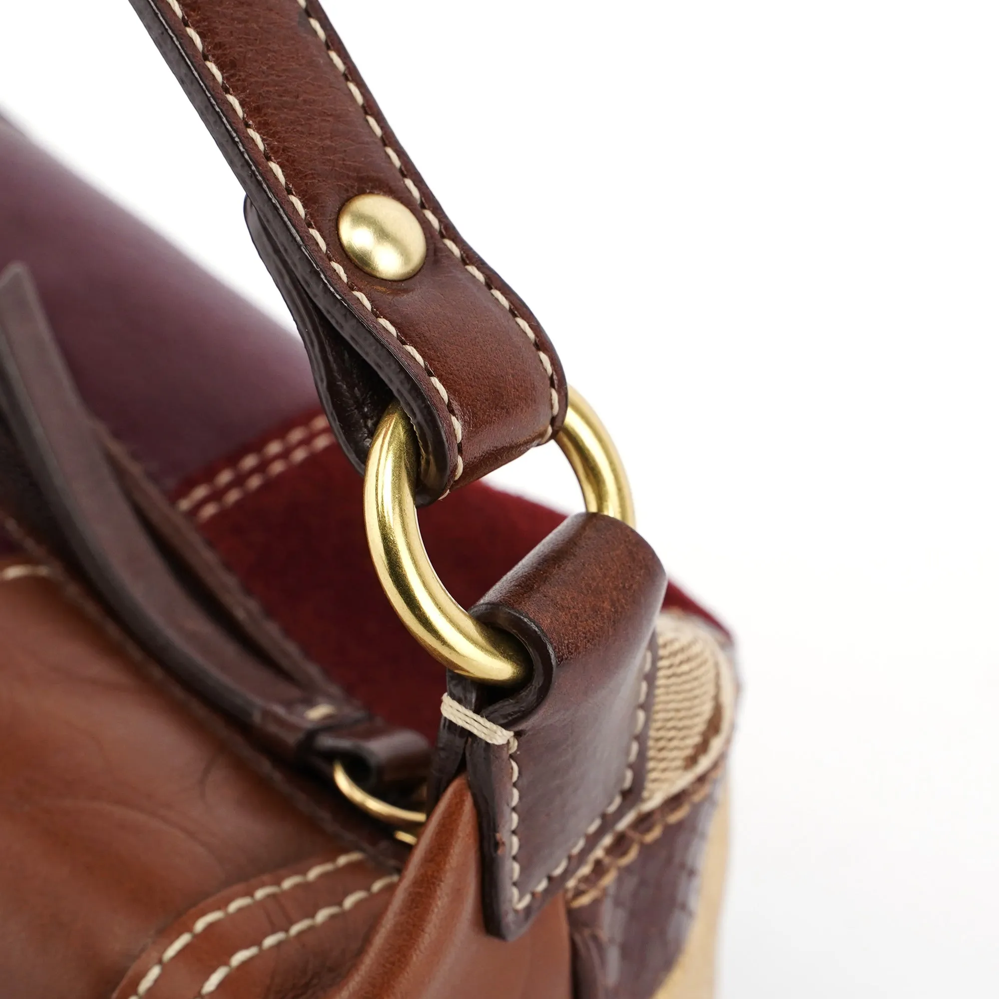 Patchwork Signature C Mini Hobo Bag