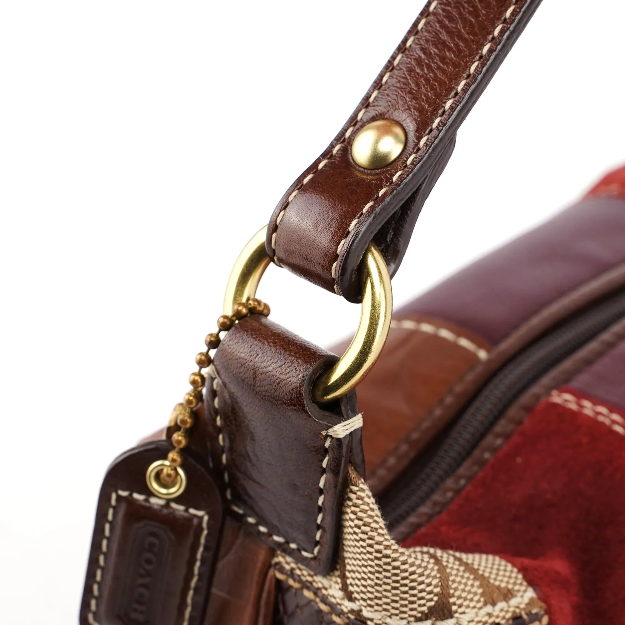 Patchwork Signature C Mini Hobo Bag