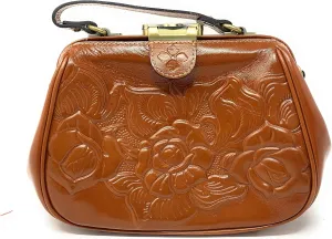 Patricia Nash Gracchi Satchel Leather Handbag Purse