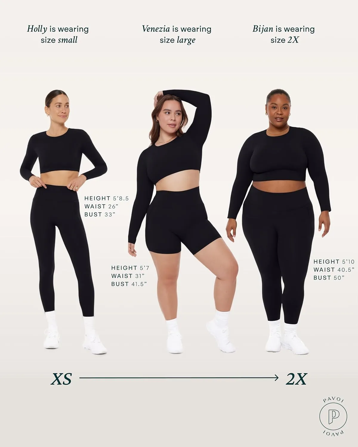 PAVOI ACTIVE Long Sleeve Crop Top | Medium Support Crew Neck Moisture-Wicking Women's Performance Gym Workout Tee | HiPerform