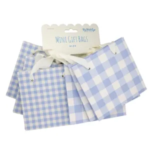 Periwinkle Gingham Gift Bag Set