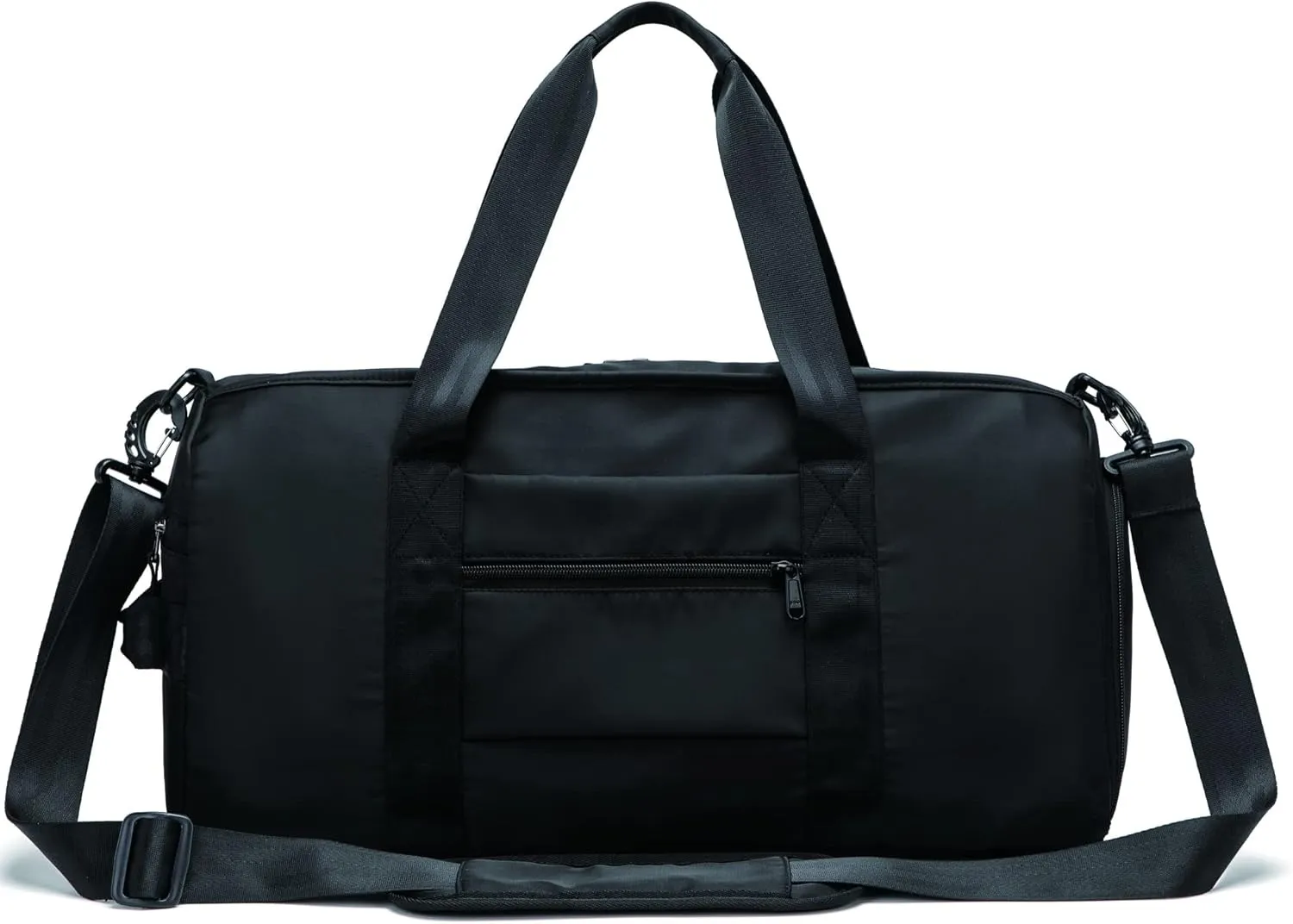 Personalized Duffel Bag with Name Logo Image Custom Travel Sports Gym Yoga Beach Bag with Dry Wet Pocket Shoes Compartment for Men Women (black)