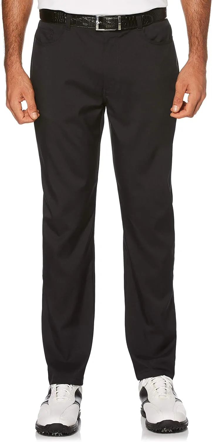 PGA TOUR Men's Flat Front 5-Pocket Stretch Golf Pant with Active Waistband (Waist Size 30-44 Big & Tall)