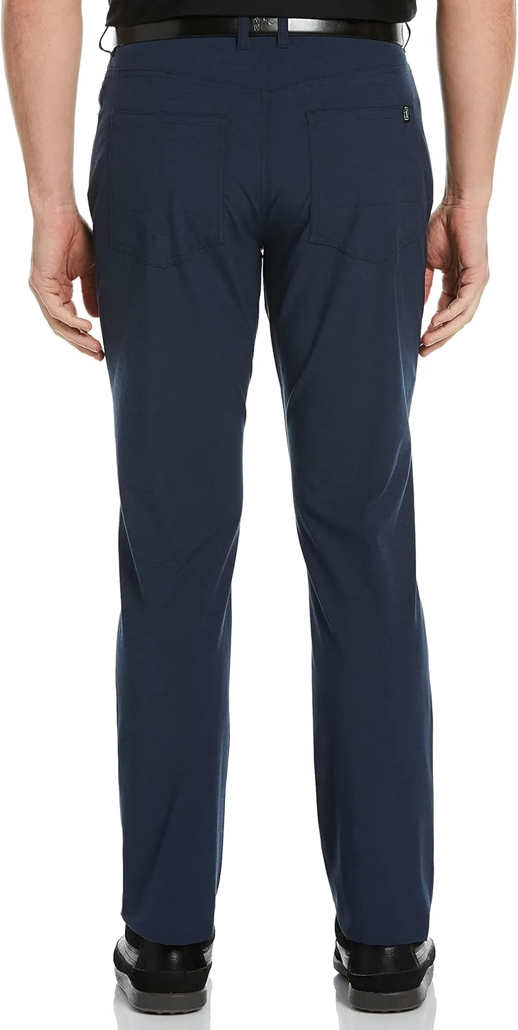 PGA TOUR Men's Flat Front 5-Pocket Stretch Golf Pant with Active Waistband (Waist Size 30-44 Big & Tall)