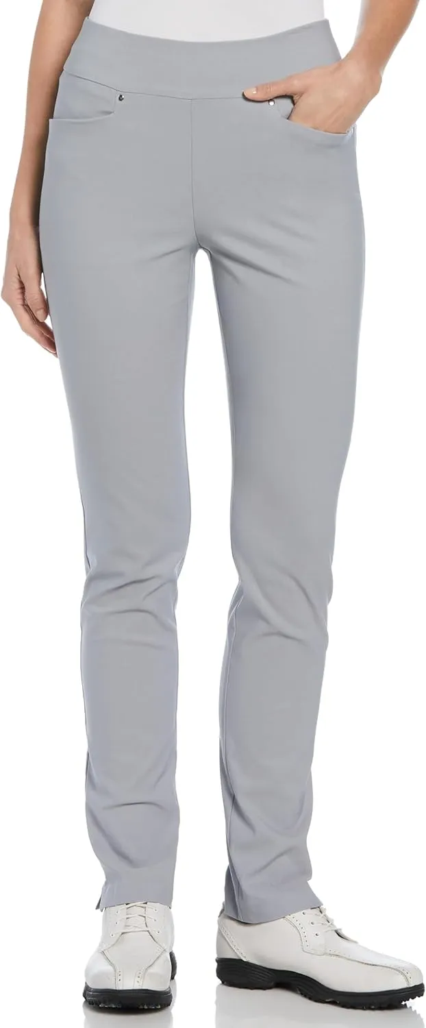 PGA TOUR Women's Stretch Golf Pants with Pull-on Waist, 31" & 32" Inseams, Tummy Control, Moisture-Wicking, Sun Protection