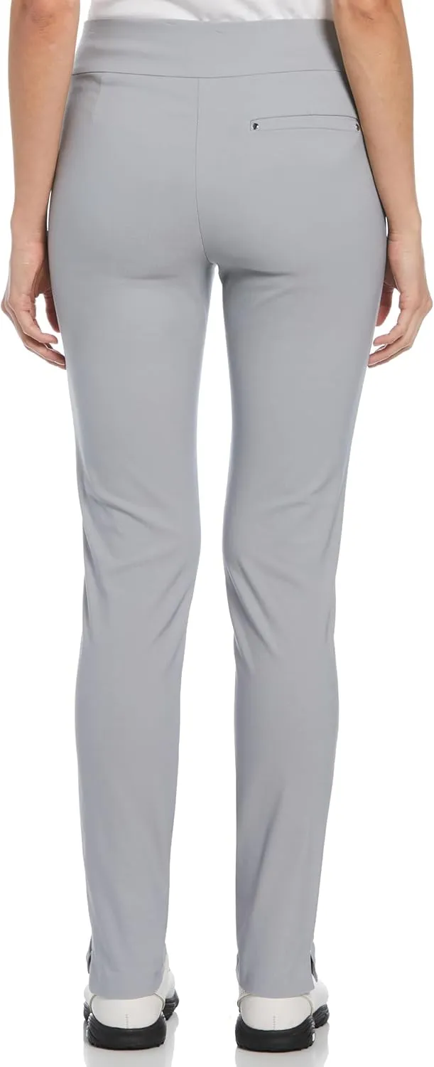 PGA TOUR Women's Stretch Golf Pants with Pull-on Waist, 31" & 32" Inseams, Tummy Control, Moisture-Wicking, Sun Protection