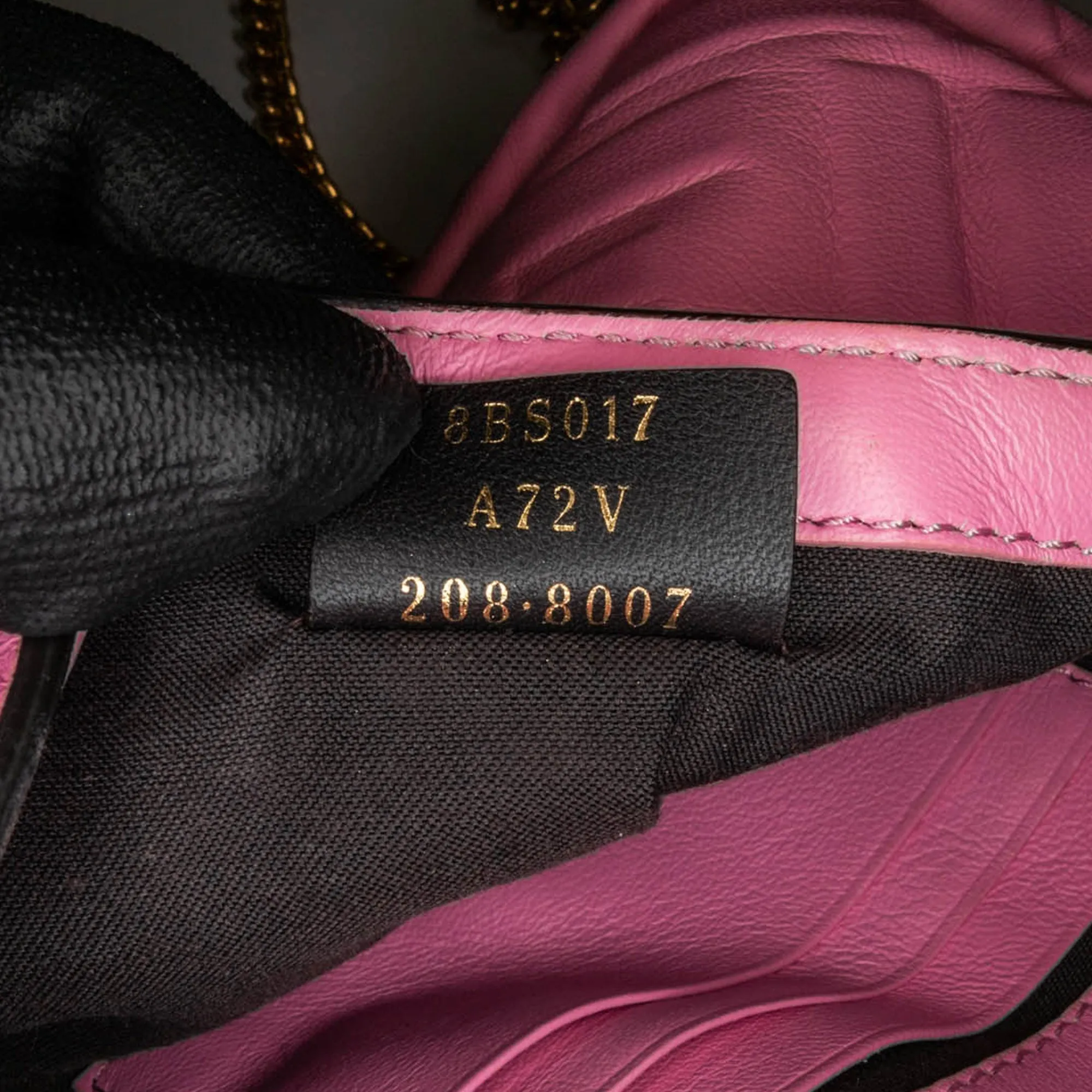 Pink Fendi Mini Zucca Embossed Baguette Satchel