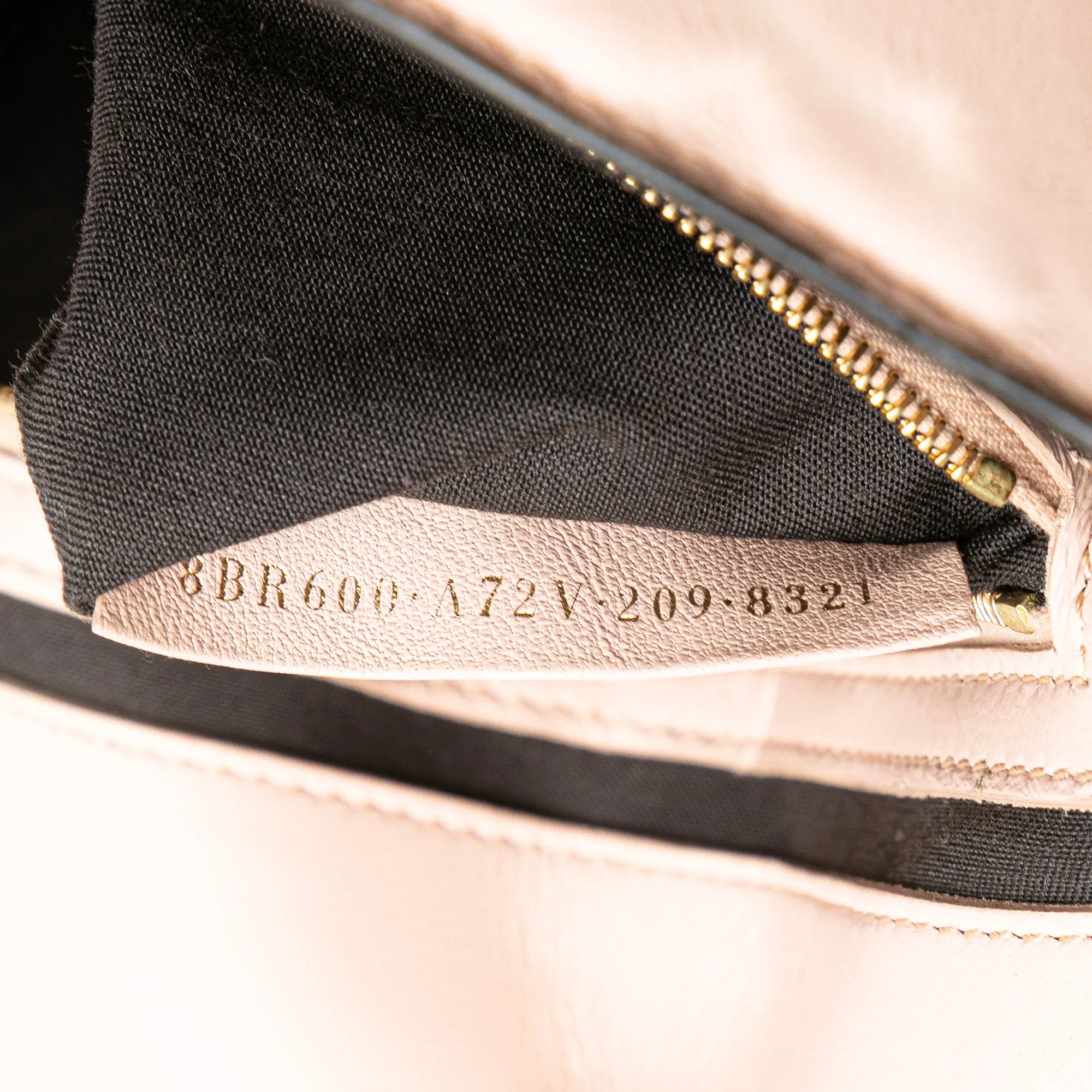 Pink Fendi Zucca Embossed Leather Baguette Satchel
