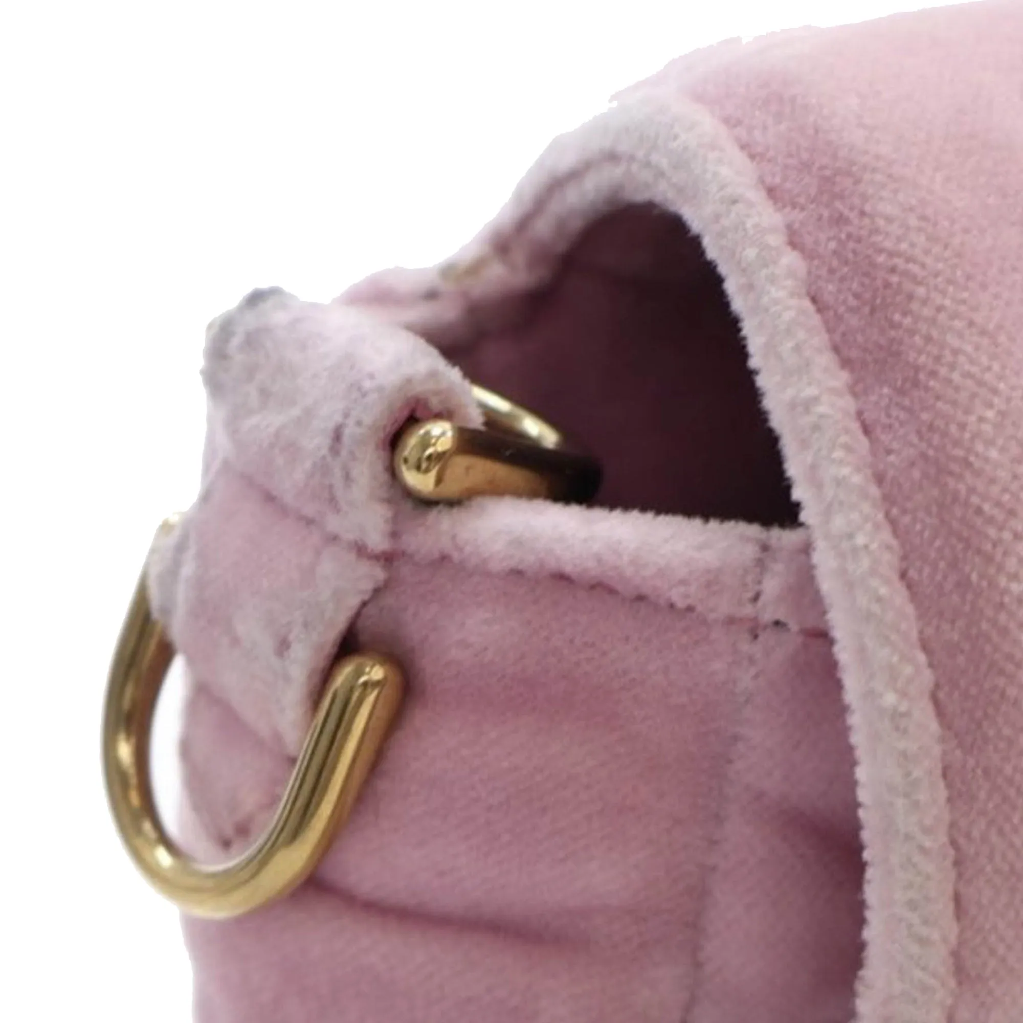 Pink Fendi Zucca Embossed Velvet Baguette Satchel