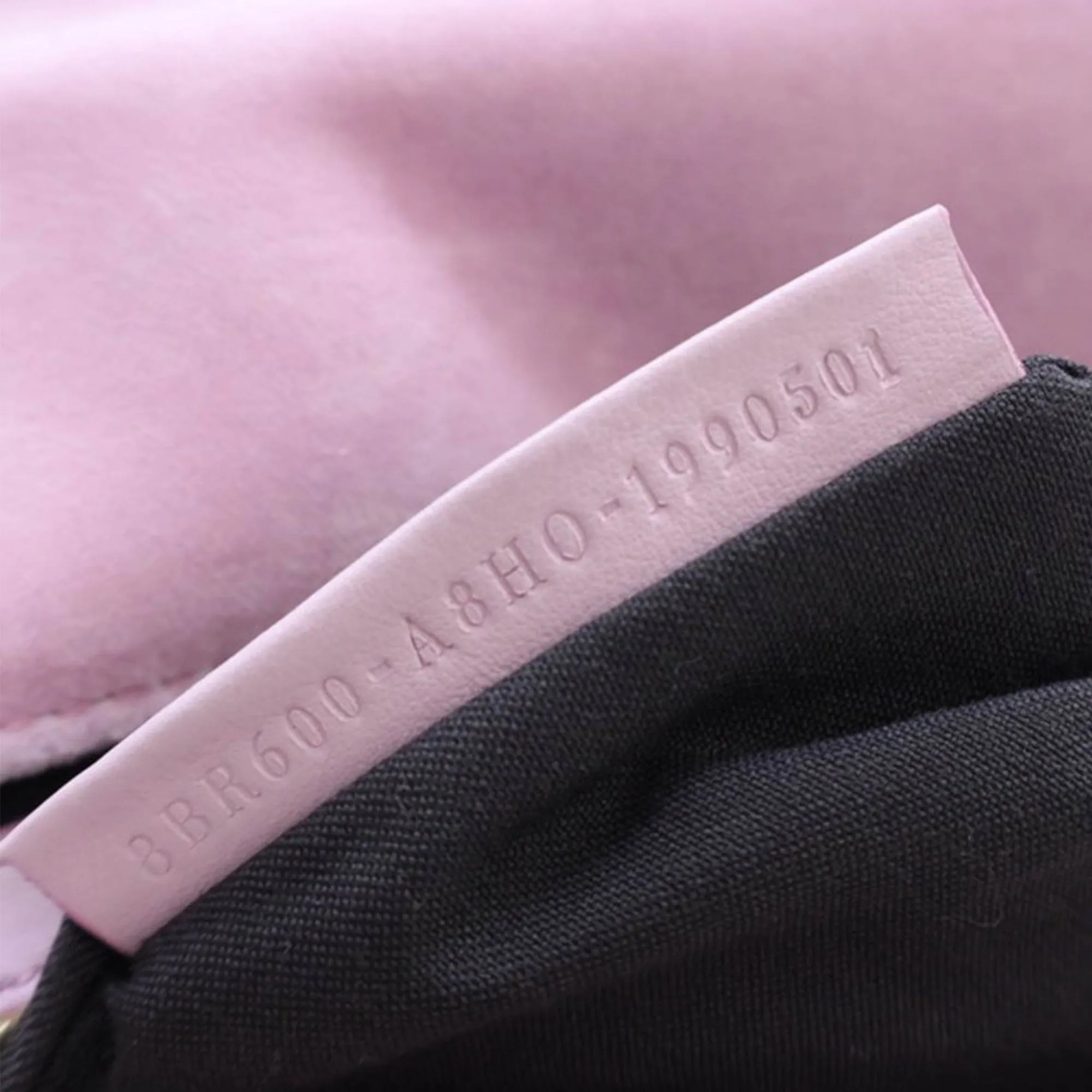 Pink Fendi Zucca Embossed Velvet Baguette Satchel