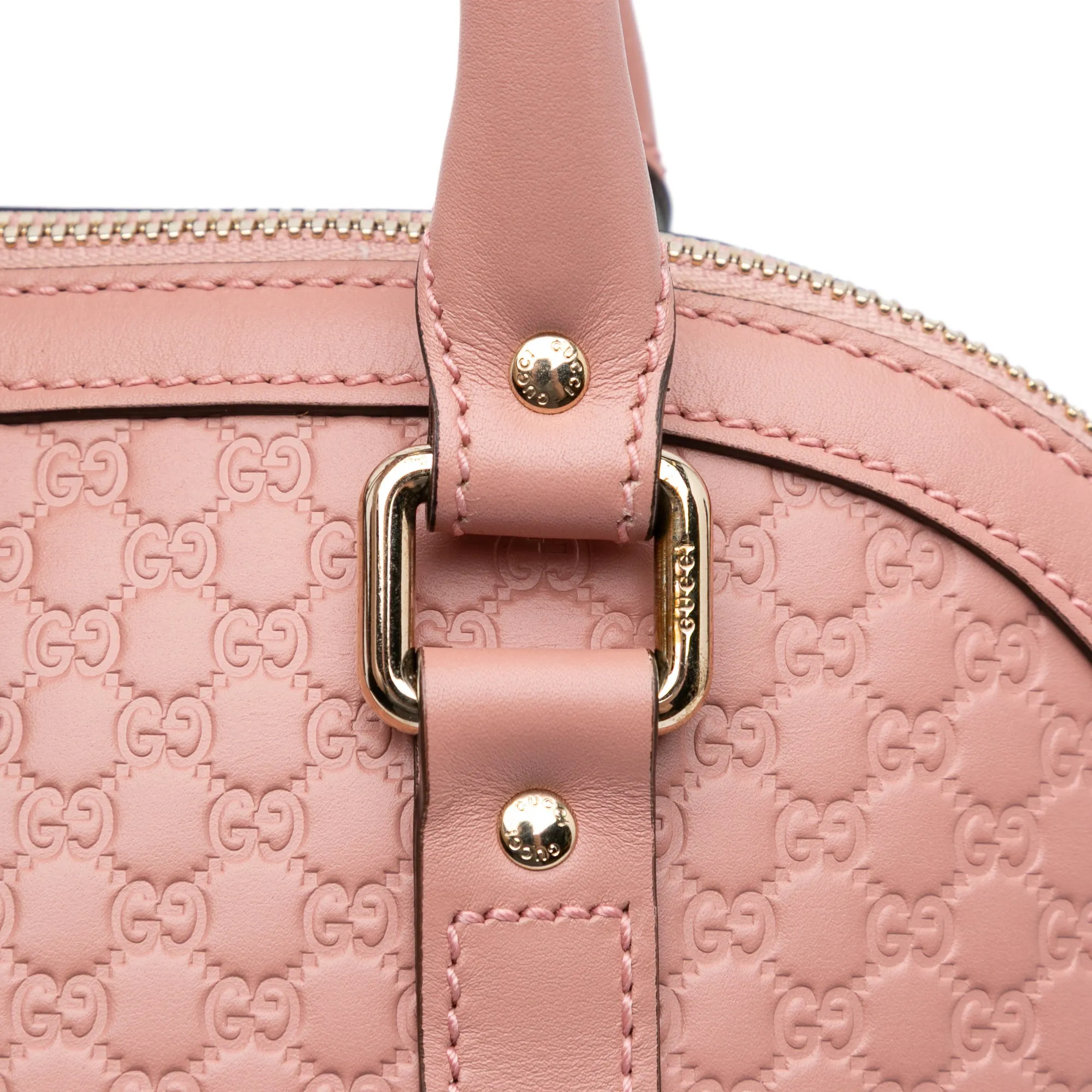 Pink Gucci Medium Microguccissima Dome Satchel