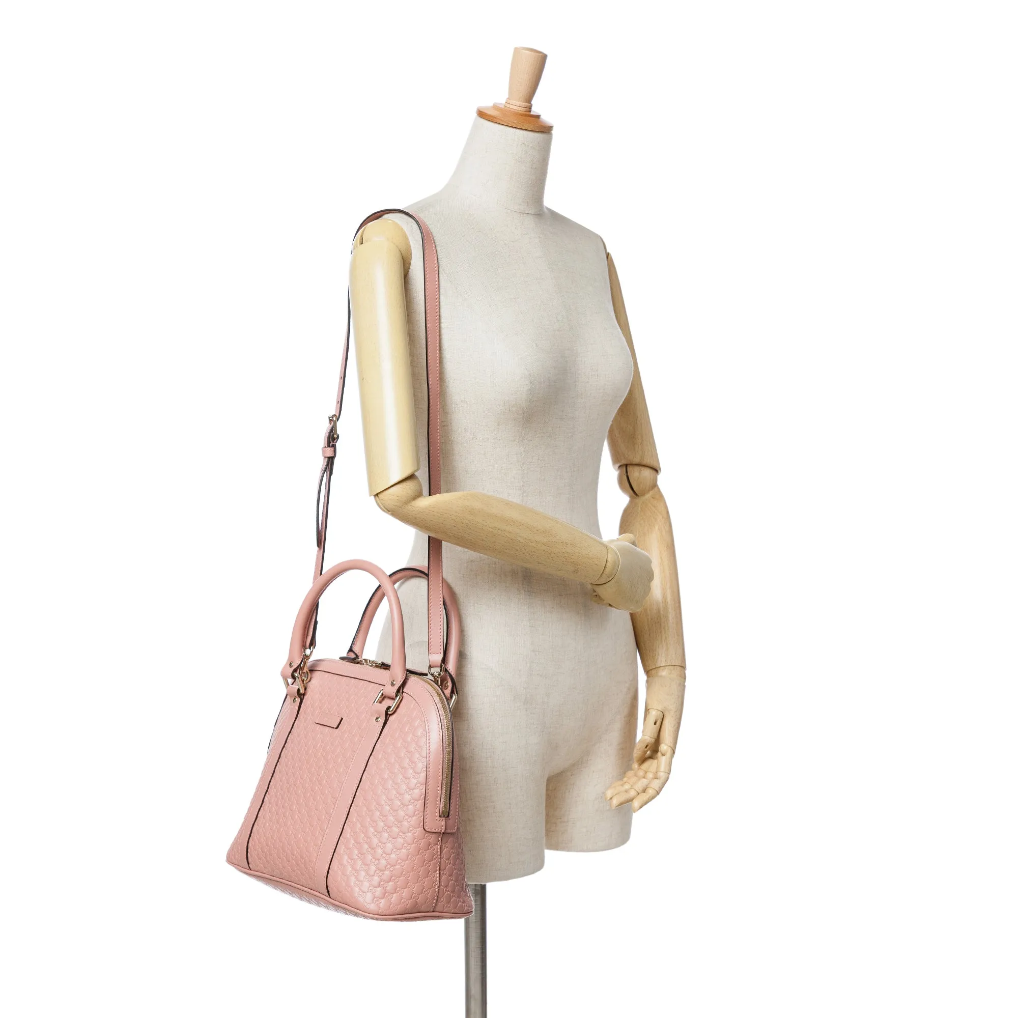 Pink Gucci Medium Microguccissima Dome Satchel