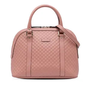 Pink Gucci Medium Microguccissima Dome Satchel